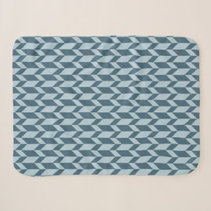 Kool Two Tone Pijl Chevron Streep Blauwe Tinten Sherpa Deken