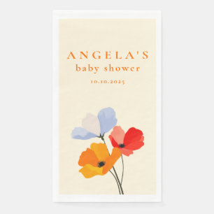 Kool Uitbundige Bloemen Baby Shower Servet