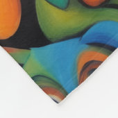 Kool uitziende abstracte cartoonhonden fleece deken (Hoek)