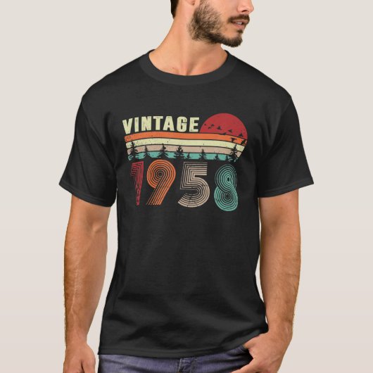  kool van 1958 63 jaar oud Retro 63Rd Birthday T-shirt (Voorkant)
