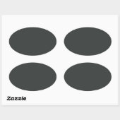 Kool (vaste kleur) ovale sticker (Vel)