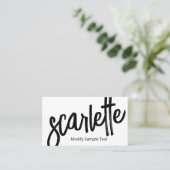 Kool Vet Handgeschreven het Manuscript van de Bors Visitekaartje (Staand voorkant)