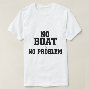 Kool Vintage Geen Boot Geen Probleem Vissen T-shirt