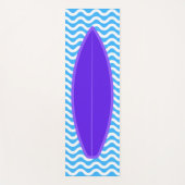 Kool Violet Blue Waves Surfende Yoga Mat (Voorkant)