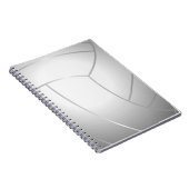 Kool Volleyball-laptop (wit) Notitieboek (Rechterzijde)