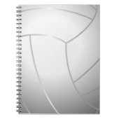 Kool Volleyball-laptop (wit) Notitieboek (Voorkant)