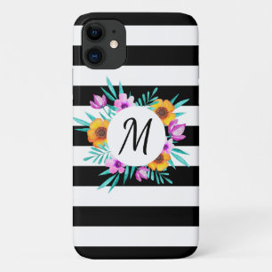 Kool Waterverf Floral WreatCustom Monogram Case-Mate iPhone Case