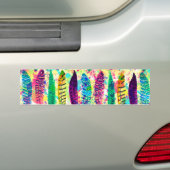 Kool waterverf neonsplatters stamveren veren bumpersticker (Op auto)