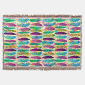 Kool waterverf neonsplatters stamveren veren deken (Voorkant)