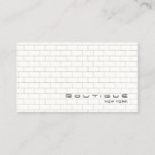 Kool White Subway Tile Patroon Visitekaartje (Voorkant)