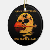 Kool Wind in mijn haar heks Keramisch Ornament (Links)