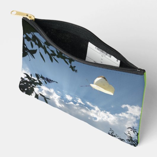 Kool witte vlinder accessoire tas (Open)