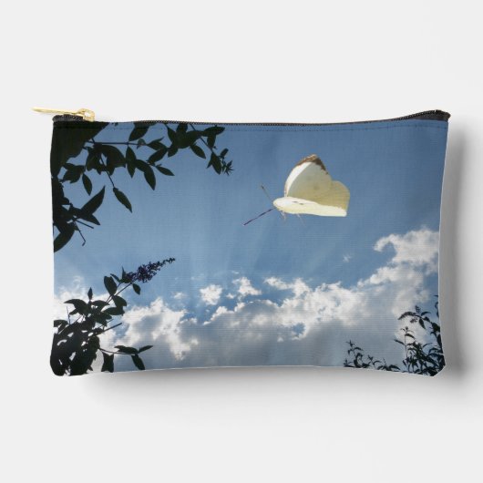 Kool witte vlinder accessoire tas (Voorkant)