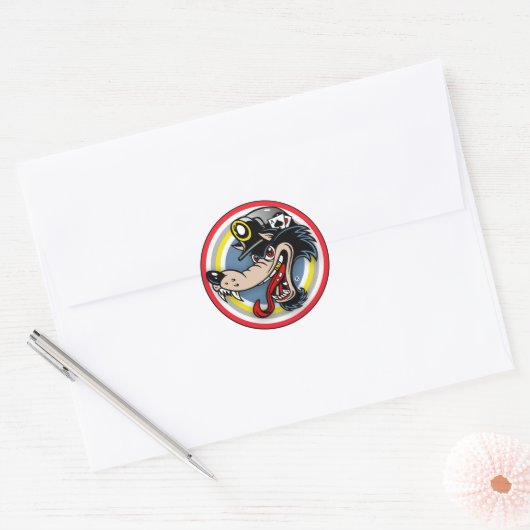 KOOL WOLF RONDE STICKER (Envelop)