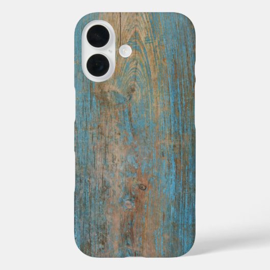 Kool Wood textuur van blauwe pellingverf Case-Mate iPhone Case (Achterkant)