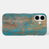 Kool Wood textuur van blauwe pellingverf Case-Mate iPhone Case (Achterkant (horizontaal))