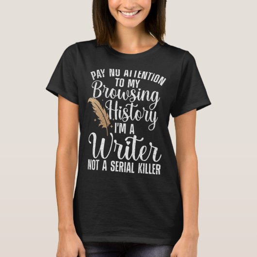 Kool Writer for Men Author Journalist Writin T-shirt (Voorkant)