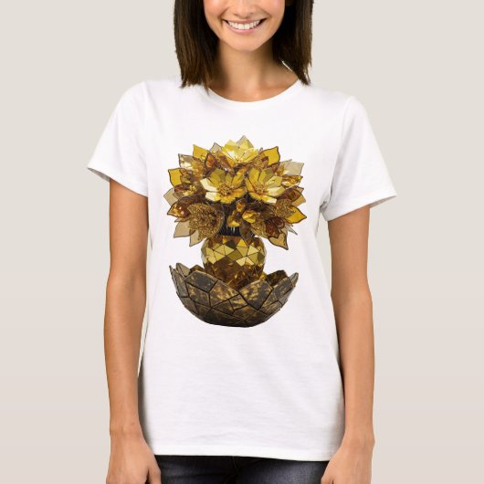 Kool zilver ABSTRACT ART ontwerp T-shirt (Voorkant)