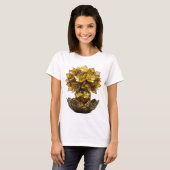 Kool zilver ABSTRACT ART ontwerp T-shirt (Voorkant volledig)