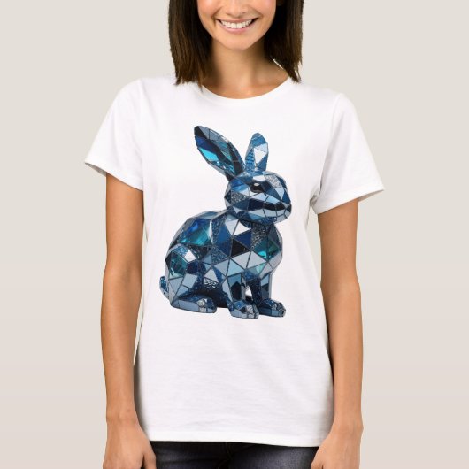 Kool zilver ABSTRACT ART Statement Design T-shirt (Voorkant)