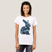 Kool zilver ABSTRACT ART Statement Design T-shirt (Voorkant volledig)