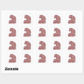 Kool Zilver Abstract Vinyl Stijl Vierkante Sticker (Vel)