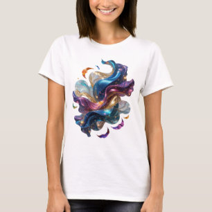 Kool Zilver ABSTRACTE KUNST Modeprint v2 T-shirt