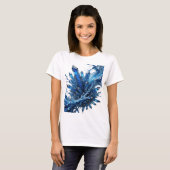 Kool Zilver WATER ELEMENTAIR ENERGIE Print T-shirt (Voorkant volledig)