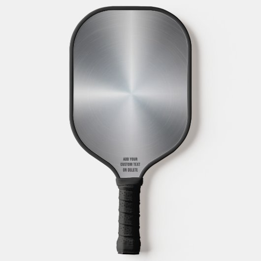 Kool Zilverborde Metale Ontwerp Persoonlijke Tekst Pickleball Paddle (Achterkant)