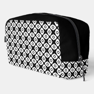 Kool zwart-wit symmetrisch Arabesk patroon Toilettasje