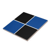 Kool zwart-wit vierkant patroon, vierkant papier tegeltje (Zijkant)