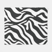 Kool zwart wit zebra streep wild dier patroon fleece deken (Voorkant (Horizontaal))