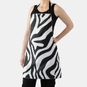 Kool zwart wit zebra streep wild dier patroon schort (Insitu)