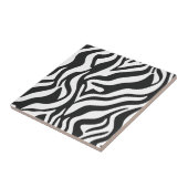 Kool zwart wit zebra streep wild dier patroon tegeltje (Zijkant)