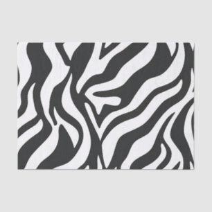 Kool zwart wit zebra streep wild dier patroon tissuepapier