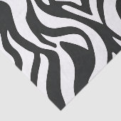 Kool zwart wit zebra streep wild dier patroon tissuepapier (Detail)