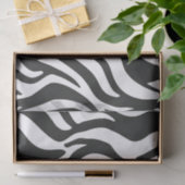 Kool zwart wit zebra streep wild dier patroon tissuepapier (Geschenk)