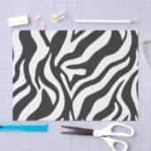 Kool zwart wit zebra streep wild dier patroon tissuepapier (Craft)