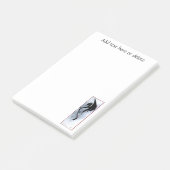 Kool Zwarte Tribale Draak Rood Blauwe Bloemen Post-it® Notes (Schuin)