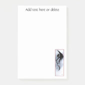 Kool Zwarte Tribale Draak Rood Blauwe Bloemen Post-it® Notes (Voorkant)