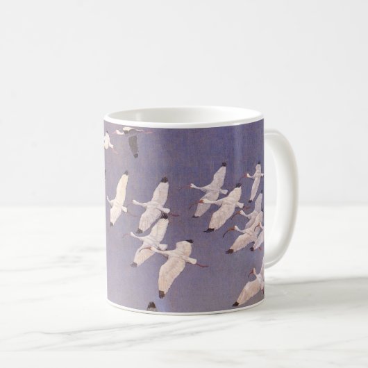 Kool zwermen over moerasland, oude vogels koffiemok (Voorkant rechts)
