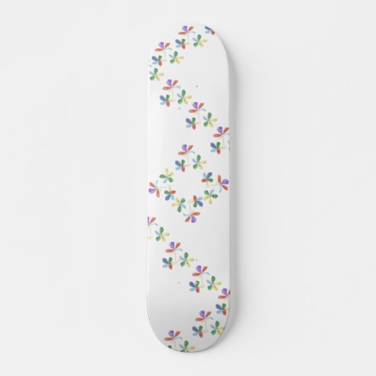 Koolachtige bloemen persoonlijk skateboard (Voorkant)