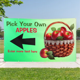 Koolappels op maat voor verkoop. Kies je eigen gro Spandoek