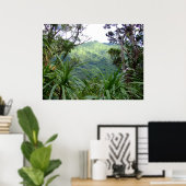 Koolau-gebergten boven Manoa Valley, O'ahu Poster (Thuiskantoor)