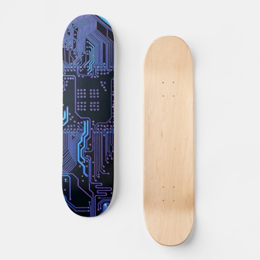 Koolautomatenkaart blauw skateboard (Voorkant)