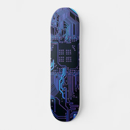 Koolautomatenkaart blauw skateboard