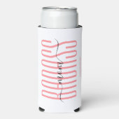 KOOLBADASS MOM STERK MOM SINGLE MOM SCRIPT PINK SELTZER BLIKJESKOELER (Seltzer Voorkant)