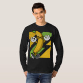Koolbanaan met zonnebril t-shirt (Voorkant volledig)