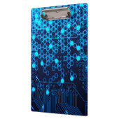 Koolblauw elektronisch circuit kaart Hexagon Patro Klembord (Links)