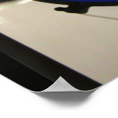 Koolblauwe bril poster (Hoek)